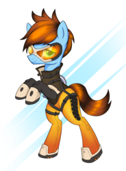 Size: 2125x2884 | Tagged: safe, artist:kas92, pony, high res, overwatch, ponified, solo, tracer
