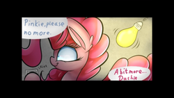 Size: 1334x750 | Tagged: safe, artist:madacon, pinkie pie, rainbow dash, earth pony, pony, g4, creepypasta, cropped, female, lamp, mare, offscreen character, out of context