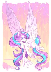 Size: 1024x1448 | Tagged: safe, artist:lana-jay, princess flurry heart, g4, the crystalling, crying, female, long feather, older, older flurry heart, realistic horse legs, solo, unshorn fetlocks