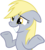 Size: 5342x5942 | Tagged: safe, artist:slb94, derpy hooves, pegasus, pony, amending fences, g4, my little pony: friendship is magic, absurd resolution, female, grin, i just don't know what went wrong, mare, nervous, shrug, simple background, solo, transparent background, vector