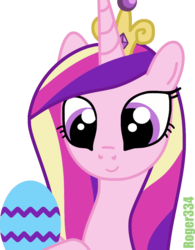 Size: 943x1209 | Tagged: safe, artist:roger334, princess cadance, g4, easter, easter egg, female, happy, simple background, solo, transparent background, vector
