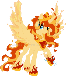 Size: 2221x2561 | Tagged: safe, artist:zephyrosphoenix, oc, oc only, oc:princess vesta, alicorn, pony, alicorn oc, high res, watermark