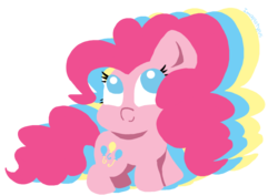 Size: 763x540 | Tagged: safe, artist:imaplatypus, pinkie pie, g4, chubby, female, looking away, looking up, simple background, solo, transparent background