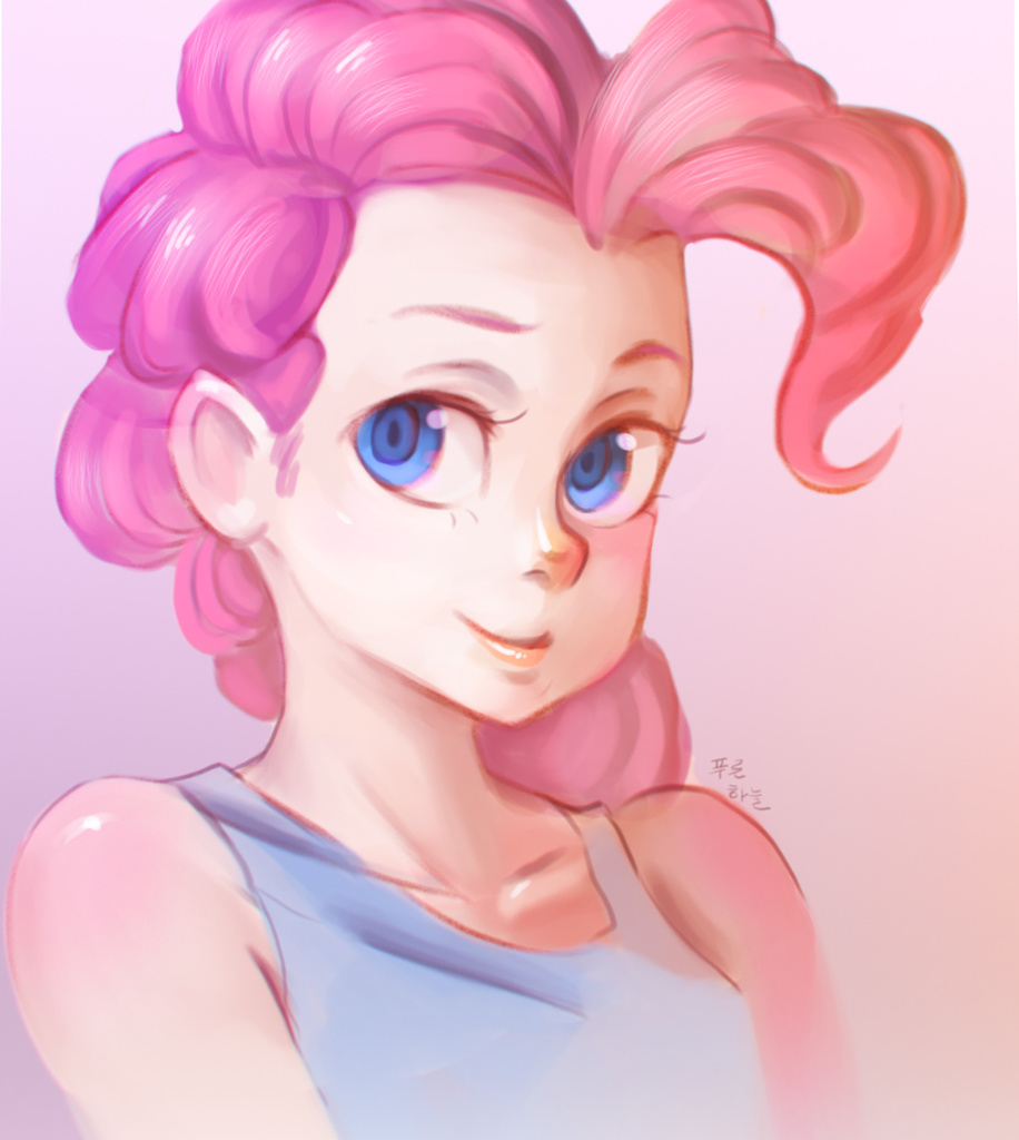 1125574 Safe Artistmrs1989 Pinkie Pie Human Female Humanized Looking At You Solo