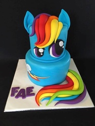 Size: 600x800 | Tagged: safe, artist:imaginacake, rainbow dash, g4, cake, cake wrecks, food, implied cupcakes