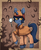 Size: 650x800 | Tagged: safe, artist:paichitaron, oc, oc only, oc:b.b., pony, unicorn, blue, deerstalker, detective, hat, magnifying glass, male, sherlock holmes, stallion