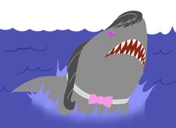 Size: 1024x745 | Tagged: safe, artist:lord-destrustor, octavia melody, shark, g4, blame majin syeekoh, fanfic, fanfic art, fanfic cover, goddamnit syeekoh, sharkified, sharktavia, species swap, wat, water