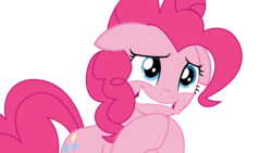 Size: 6000x3375 | Tagged: safe, artist:sketchmcreations, pinkie pie, g4, my little pony: friendship is magic, the gift of the maud pie, begging, female, floppy ears, inkscape, simple background, solo, transparent background, vector