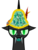 Size: 1200x1600 | Tagged: safe, artist:thehuskylord, oc, oc only, changeling, aztec, bust, crown, emperor, fangs, headdress, jade, montezuma, quadrupedal, solo