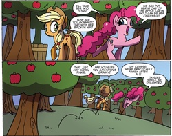 Size: 1314x1033 | Tagged: safe, artist:agnes garbowska, idw, official comic, applejack, pinkie pie, friends forever #27, g4, my little pony: friends forever, spoiler:comic