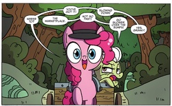 Size: 1314x807 | Tagged: safe, artist:agnes garbowska, idw, official comic, granny smith, pinkie pie, friends forever #27, g4, my little pony: friends forever, spoiler:comic