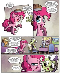 Size: 1324x1601 | Tagged: safe, artist:agnes garbowska, idw, official comic, applejack, granny smith, pinkie pie, friends forever #27, g4, my little pony: friends forever, spoiler:comic, faic