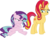 Size: 7230x5459 | Tagged: safe, artist:1992zepeda, starlight glimmer, sunset shimmer, pony, unicorn, g4, season 6, absurd resolution, alternate hairstyle, counterparts, mane swap, simple background, transparent background, twilight's counterparts, vector