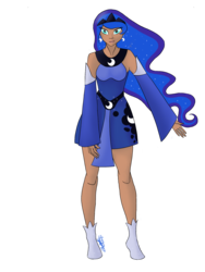 Size: 1536x2048 | Tagged: safe, artist:perle-de-suie, princess luna, human, g4, female, humanized, solo