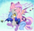 Size: 1024x943 | Tagged: safe, artist:pvrii, oc, oc only, oc:midnight radiance, bat pony, pony, hug