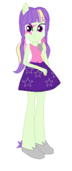 Size: 238x564 | Tagged: safe, artist:berrypunchrules, starlight, equestria girls, g4, my little pony equestria girls: rainbow rocks, background human, ponied up, rainbow power, rainbow power-ified