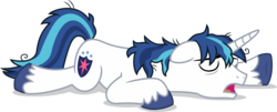 Size: 11070x4463 | Tagged: safe, artist:luckreza8, shining armor, g4, the crystalling, .svg available, absurd resolution, inkscape, male, open mouth, simple background, sleeping, solo, transparent background, vector