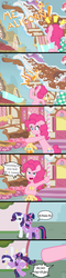 Size: 852x3532 | Tagged: safe, artist:jessesmash32, pinkie pie, pumpkin cake, rarity, twilight sparkle, alicorn, pony, g4, angry, beach chair, bipedal, catching, chair, comic, diaper, falling, female, filly, looking back, mare, meme, nose in the air, pointing, running, scared, spread wings, sugarcube corner, sunbathing, tanning mirror, thanks m.a. larson, twilight sparkle (alicorn), upside down, wide eyes