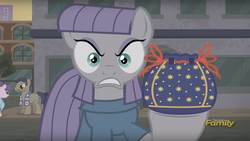 Size: 1920x1080 | Tagged: safe, artist:tiberiusmoon, edit, edited screencap, screencap, maud pie, suri polomare, winning goal, earth pony, pony, g4, the gift of the maud pie, angry, female, out of character, rock pouch, the fire in her eyes, this will end in death, this will end in omae wa mou shindeiru