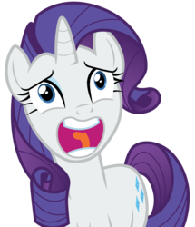 Size: 4001x4656 | Tagged: safe, artist:cloudy glow, rarity, g4, the gift of the maud pie, .ai available, absurd resolution, faic, female, open mouth, psssdwr, simple background, solo, transparent background, vector
