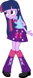 Size: 1729x4037 | Tagged: safe, artist:famousmari5, twilight sparkle, equestria girls, g4, adorkable, blushing, clothes, cute, dork, female, lip bite, pigeon toed, pleated skirt, shoes, simple background, skirt, socks, solo, transparent background, twiabetes, twilight sparkle (alicorn), vector