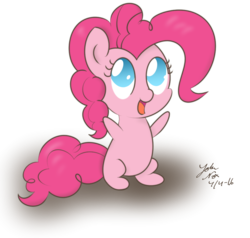 Size: 945x901 | Tagged: safe, artist:noxdrachen, pinkie pie, earth pony, pony, g4, chibi, cute, diapinkes, female, happy, no pupils, open mouth, simple background, solo, transparent background