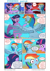 Size: 5371x7592 | Tagged: safe, artist:jeremy3, rainbow dash, twilight sparkle, alicorn, pony, comic:everfree, g4, absurd resolution, comic, female, mare, twilight sparkle (alicorn)