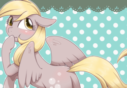 Size: 2258x1565 | Tagged: safe, artist:kiriya, derpy hooves, pegasus, pony, g4, blushing, female, mare, solo