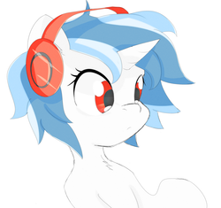 Size: 4279x4015 | Tagged: safe, artist:ando, dj pon-3, vinyl scratch, g4, absurd resolution, cute, drawing, female, headphones, solo