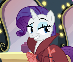 Size: 1281x1080 | Tagged: safe, screencap, rarity, g4, rarity investigates, detective rarity, female, solo