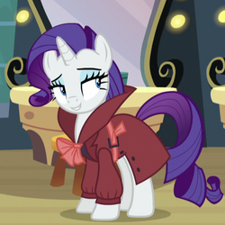 Size: 710x710 | Tagged: safe, screencap, rarity, g4, rarity investigates, detective rarity, female, solo