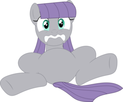 Size: 3577x2971 | Tagged: safe, artist:porygon2z, maud pie, earth pony, pony, g4, featureless crotch, female, high res, mare, on back, out of character, simple background, solo, transparent background, vector, wavy mouth