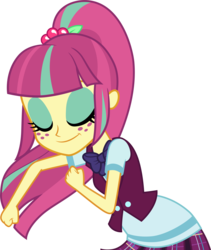 Size: 3357x3976 | Tagged: safe, artist:famousmari5, sour sweet, acadeca, equestria girls, g4, my little pony equestria girls: friendship games, bowtie, bump, butt bump, butt smash, clothes, crystal prep academy, crystal prep academy uniform, crystal prep shadowbolts, cute, eyes closed, eyeshadow, female, freckles, high res, makeup, pleated skirt, school uniform, simple background, skirt, solo, sourbetes, transparent background, vector