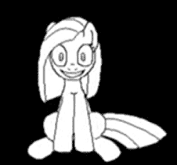 Size: 299x280 | Tagged: safe, artist:doublewbrothers, pinkie pie, g4, animated, creepy, female, megalovania, parody, pinkamena diane pie, sans pie, solo, spoilers for another series, undertale, youtube