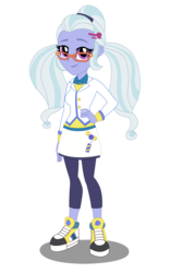 Size: 1500x2400 | Tagged: dead source, safe, artist:razethebeast, sugarcoat, equestria girls, g4, my little pony equestria girls: friendship games, alternate clothes, clothes, cute, female, glasses, looking at you, request, shoes, simple background, skirt, smiling, sneakers, solo, transparent background, vector