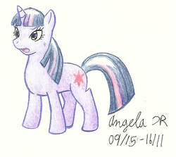 Size: 394x352 | Tagged: safe, artist:cherishedrose, twilight sparkle, g4, female, solo