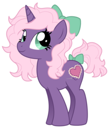 Size: 2502x2919 | Tagged: safe, artist:lostinthetrees, oc, oc only, oc:needle and thread, pony, unicorn, bow, female, hair bow, high res, mare, solo, tail bow