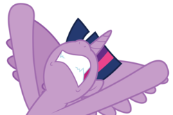 Size: 5105x3382 | Tagged: safe, artist:cloudy glow, twilight sparkle, alicorn, pony, g4, .ai available, female, mare, simple background, solo, teeth, transparent background, twilight sparkle (alicorn), vector