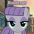 Size: 480x480 | Tagged: safe, edit, edited screencap, screencap, maud pie, earth pony, pony, g4, season 6, the gift of the maud pie, caption, female, frown, image macro, looking at you, mare, maud being maud, meme, rage, reaction image, solo, the fire in her eyes, tranquil fury