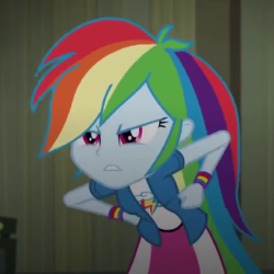 Size: 600x600 | Tagged: safe, screencap, rainbow dash, equestria girls, g4, my little pony equestria girls: rainbow rocks, cropped, female, solo