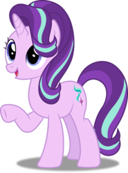 Size: 3696x5000 | Tagged: safe, artist:dashiesparkle edit, artist:illumnious, edit, vector edit, starlight glimmer, pony, unicorn, g4, the crystalling, .svg available, absurd resolution, cute, female, full body, glimmerbetes, mare, open mouth, ponyscape, raised hoof, simple background, smiling, solo, transparent background, vector