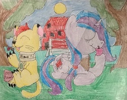 Size: 400x315 | Tagged: safe, artist:wolfspiritclan, oc, oc only, alicorn, pony, alicorn oc, digimon, leormon, traditional art, watermark