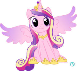 Size: 5000x4615 | Tagged: safe, artist:arifproject, princess cadance, pony, g4, :3, absurd resolution, behaving like a cat, cute, cutedance, female, meme, simple background, sitting, sitting catface meme, solo, spread wings, transparent background