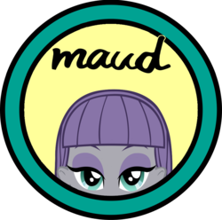 Size: 900x893 | Tagged: safe, maud pie, equestria girls, g4, my little pony equestria girls: rainbow rocks, daria, logo, solo