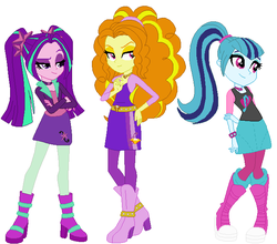 Size: 657x579 | Tagged: safe, artist:funzonegallery12, adagio dazzle, aria blaze, sonata dusk, equestria girls, g4, alternate clothes, the dazzlings