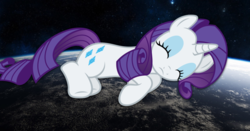 Size: 1024x538 | Tagged: safe, rarity, pony, g4, earth, female, giant pony, giantess, macro, sleeping, solo