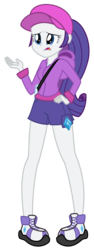 Size: 1625x4300 | Tagged: safe, artist:discorded-joker, rarity, equestria girls, g4, bag, cap, clothes, female, fetish, hat, high res, hoodie, open mouth, shoes, shorts, simple background, sneakers, sneakers fetish, solo, transparent background