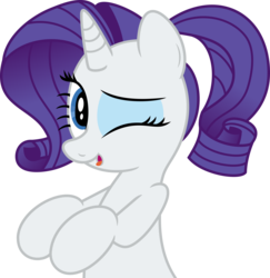 Size: 7000x7202 | Tagged: safe, artist:an-tonio, artist:luckreza8, color edit, edit, rarity, g4, absurd resolution, colored, female, simple background, solo, transparent background, wink