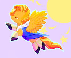 Size: 1418x1158 | Tagged: safe, artist:a6p, oc, oc only, oc:solar flair, pegasus, pony, clothes, dress, solo