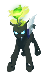 Size: 1321x2054 | Tagged: safe, artist:mylittlesheepy, oc, oc only, oc:leech, changeling, magic, male, solo